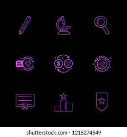 Set of 9 icons, for web, internet, mobile apps, interface design: business, finance, shopping, communication, fitness, computer, media, transportation, travel, easter, christmas, summer, device
