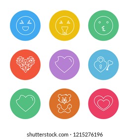 Set of 9 icons, for web, internet, mobile apps, interface design: business, finance, shopping, communication, fitness, computer, media, transportation, travel, easter, christmas, summer, device