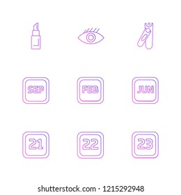 Set of 9 icons, for web, internet, mobile apps, interface design: business, finance, shopping, communication, fitness, computer, media