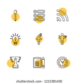 Set of 9 icons, for web, internet, mobile apps, interface design: business, finance, shopping, communication, fitness, computer, media, transportation, travel, easter, christmas, summer, device