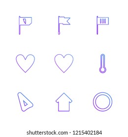 Set of 9 icons, for web, internet, mobile apps, interface design: business, finance, shopping, communication, fitness, computer, media, transportation, travel, easter, christmas, summer, device