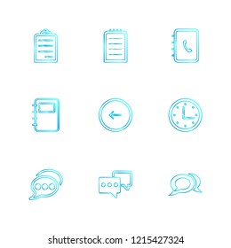 Set of 9 icons, for web, internet, mobile apps, interface design: business, finance, shopping, communication, fitness, computer, media, transportation, travel, easter, christmas, summer, device
