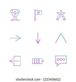 Set of 9 icons, for web, internet, mobile apps, interface design: business, finance, shopping, communication, fitness, computer, media, transportation, travel, easter, christmas, summer, device