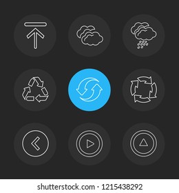 Set of 9 icons, for web, internet, mobile apps, interface design: business, finance, shopping, communication, fitness, computer, media, transportation, travel, easter, christmas, summer, device