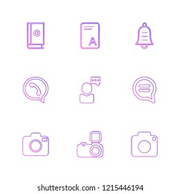 Set of 9 icons, for web, internet, mobile apps, interface design: business, finance, shopping, communication, fitness, computer, media, transportation, travel, easter, christmas, summer, device
