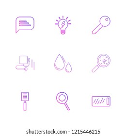 Set of 9 icons, for web, internet, mobile apps, interface design: business, finance, shopping, communication, fitness, computer, media, transportation, travel, easter, christmas, summer, device