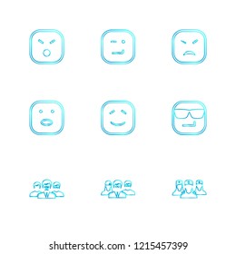 Set of 9 icons, for web, internet, mobile apps, interface design: business, finance, shopping, communication, fitness, computer, media, transportation, travel, easter, christmas, summer, device