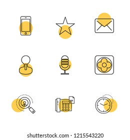 Set of 9 icons, for web, internet, mobile apps, interface design: business, finance, shopping, communication, fitness, computer, media, transportation, travel, easter, christmas, summer, device