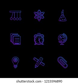 Set of 9 icons, for web, internet, mobile apps, interface design: business, finance, shopping, communication, fitness, computer, media, transportation, travel, easter, christmas, summer, device