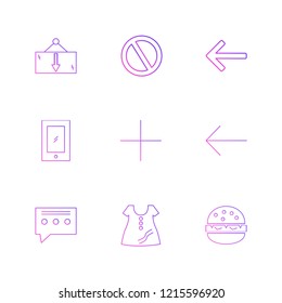 Set of 9 icons, for web, internet, mobile apps, interface design: business, finance, shopping, communication, fitness, computer, media, transportation, travel, easter, christmas, summer, device