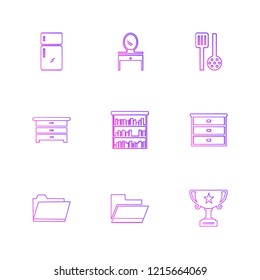 Set of 9 icons, for web, internet, mobile apps, interface design: business, finance, shopping, communication, fitness, computer, media, transportation, travel, easter, christmas, summer, device
