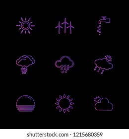 Set of 9 icons, for web, internet, mobile apps, interface design: business, finance, shopping, communication, fitness, computer, media, transportation, travel, easter, christmas, summer, device