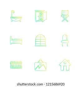 Set of 9 icons, for web, internet, mobile apps, interface design: business, finance, shopping, communication, fitness, computer, media, transportation, travel, easter, christmas, summer, device