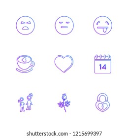 Set of 9 icons, for web, internet, mobile apps, interface design: business, finance, shopping, communication, fitness, computer, media, transportation, travel, easter, christmas, summer, device