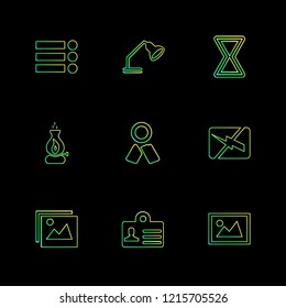 Set of 9 icons, for web, internet, mobile apps, interface design: business, finance, shopping, communication, fitness, computer, media, transportation, travel, easter, christmas, summer, device