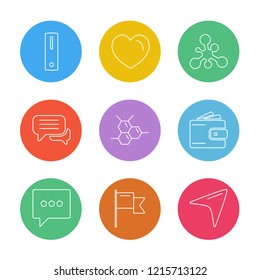 Set of 9 icons, for web, internet, mobile apps, interface design: business, finance, shopping, communication, fitness, computer, media, transportation, travel, easter, christmas, summer, device