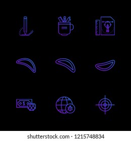 Set of 9 icons, for web, internet, mobile apps, interface design: business, finance, shopping, communication, fitness, computer, media, transportation, travel, easter, christmas, summer, device