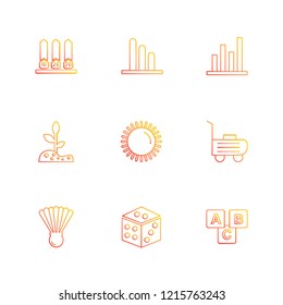 Set of 9 icons, for web, internet, mobile apps, interface design: business, finance, shopping, communication, fitness, computer, media, transportation, travel, easter, christmas, summer, device