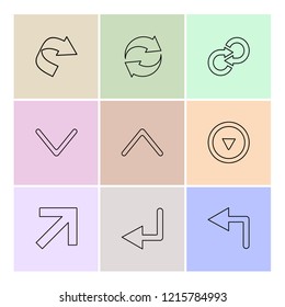 Set of 9 icons, for web, internet, mobile apps, interface design: business, finance, shopping, communication, fitness, computer, media, transportation, travel, easter, christmas, summer, device