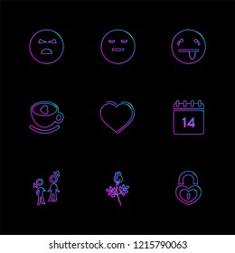 Set of 9 icons, for web, internet, mobile apps, interface design: business, finance, shopping, communication, fitness, computer, media, transportation, travel, easter, christmas, summer, device