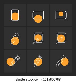 Set of 9 icons, for web, internet, mobile apps, interface design: business, finance, shopping, communication, fitness, computer, media, transportation, travel, easter, christmas, summer, device