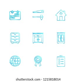 Set of 9 icons, for web, internet, mobile apps, interface design: business, finance, shopping, communication, fitness, computer, media, transportation, travel, easter, christmas, summer, device