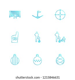 Set of 9 icons, for web, internet, mobile apps, interface design: business, finance, shopping, communication, fitness, computer, media, transportation, travel, easter, christmas, summer, device