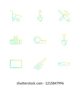 Set of 9 icons, for web, internet, mobile apps, interface design: business, finance, shopping, communication, fitness, computer, media, transportation, travel, easter, christmas, summer, device