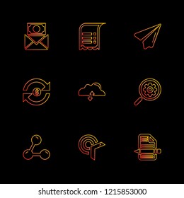 Set of 9 icons, for web, internet, mobile apps, interface design: business, finance, shopping, communication, fitness, computer, media, transportation, travel, easter, christmas, summer, device