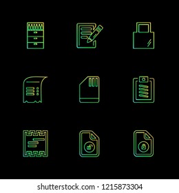 Set of 9 icons, for web, internet, mobile apps, interface design: business, finance, shopping, communication, fitness, computer, media, transportation, travel, easter, christmas, summer, device