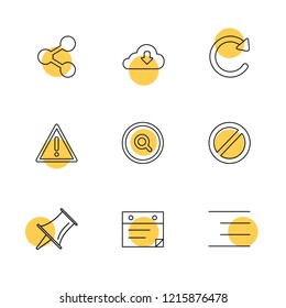 Set of 9 icons, for web, internet, mobile apps, interface design: business, finance, shopping, communication, fitness, computer, media, transportation, travel, easter, christmas, summer, device
