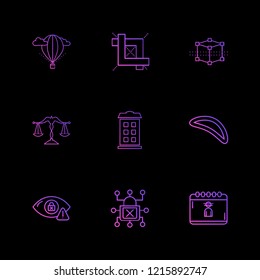 Set of 9 icons, for web, internet, mobile apps, interface design: business, finance, shopping, communication, fitness, computer, media, transportation, travel, easter, christmas, summer, device