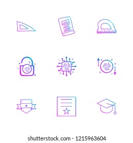 Set of 9 icons, for web, internet, mobile apps, interface design: business, finance, shopping, communication, fitness, computer, media, transportation, travel, easter, christmas, summer, device