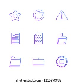 Set of 9 icons, for web, internet, mobile apps, interface design: business, finance, shopping, communication, fitness, computer, media, transportation, travel, easter, christmas, summer, device