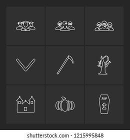 Set of 9 icons, for web, internet, mobile apps, interface design: business, finance, shopping, communication, fitness, computer, media, transportation, travel, easter, christmas, summer, device