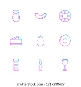 Set of 9 icons, for web, internet, mobile apps, interface design: business, finance, shopping, communication, fitness, computer, media, transportation, travel, easter, christmas, summer, device