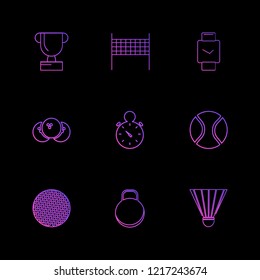 Set of 9 icons, for web, internet, mobile apps, interface design: business, finance, shopping, communication, fitness, computer, media, transportation, travel, easter, christmas, summer, device