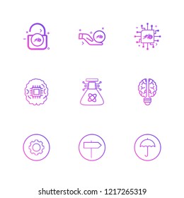Set of 9 icons, for web, internet, mobile apps, interface design: business, finance, shopping, communication, fitness, computer, media, transportation, travel, easter, christmas, summer, device