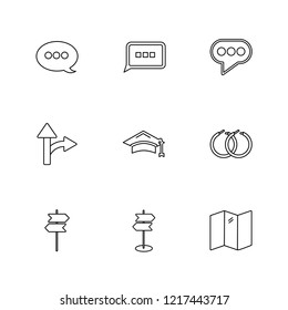 Set of 9 icons, for web, internet, mobile apps, interface design: business, finance, shopping, communication, fitness, computer, media, transportation, travel, easter, christmas, summer, device