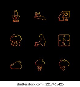 Set of 9 icons, for web, internet, mobile apps, interface design: business, finance, shopping, communication, fitness, computer, media, transportation, travel, easter, christmas, summer, device
