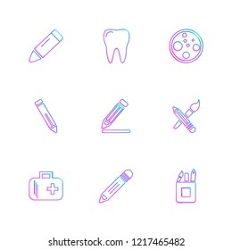 Set of 9 icons, for web, internet, mobile apps, interface design: business, finance, shopping, communication, fitness, computer, media, transportation, travel, easter, christmas, summer, device