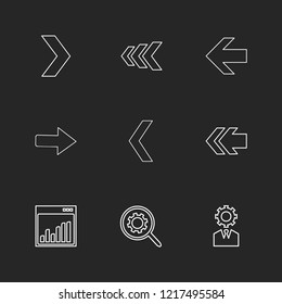 Set of 9 icons, for web, internet, mobile apps, interface design: business, finance, shopping, communication, fitness, computer, media, transportation, travel, easter, christmas, summer, device