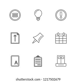 Set of 9 icons, for web, internet, mobile apps, interface design: business, finance, shopping, communication, fitness, computer, media, transportation, travel, easter, christmas, summer, device