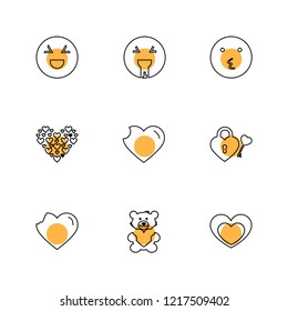 Set of 9 icons, for web, internet, mobile apps, interface design: business, finance, shopping, communication, fitness, computer, media, transportation, travel, easter, christmas, summer, device
