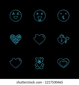 Set of 9 icons, for web, internet, mobile apps, interface design: business, finance, shopping, communication, fitness, computer, media, transportation, travel, easter, christmas, summer, device