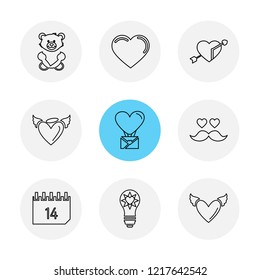 Set of 9 icons, for web, internet, mobile apps, interface design: business, finance, shopping, communication, fitness, computer, media, transportation, travel, easter, christmas, summer, device