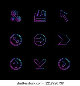 Set of 9 icons, for web, internet, mobile apps, interface design: business, finance, shopping, communication, fitness, computer, media, transportation, travel, easter, christmas, summer, device