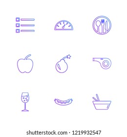 Set of 9 icons, for web, internet, mobile apps, interface design: business, finance, shopping, communication, fitness, computer, media, transportation, travel, easter, christmas, summer, device