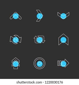 Set of 9 icons, for web, internet, mobile apps, interface design: business, finance, shopping, communication, fitness, computer, media, transportation, travel, easter, christmas, summer, device