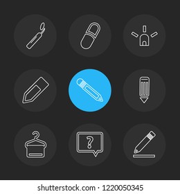 Set of 9 icons, for web, internet, mobile apps, interface design: business, finance, shopping, communication, fitness, computer, media, transportation, travel, easter, christmas, summer, device